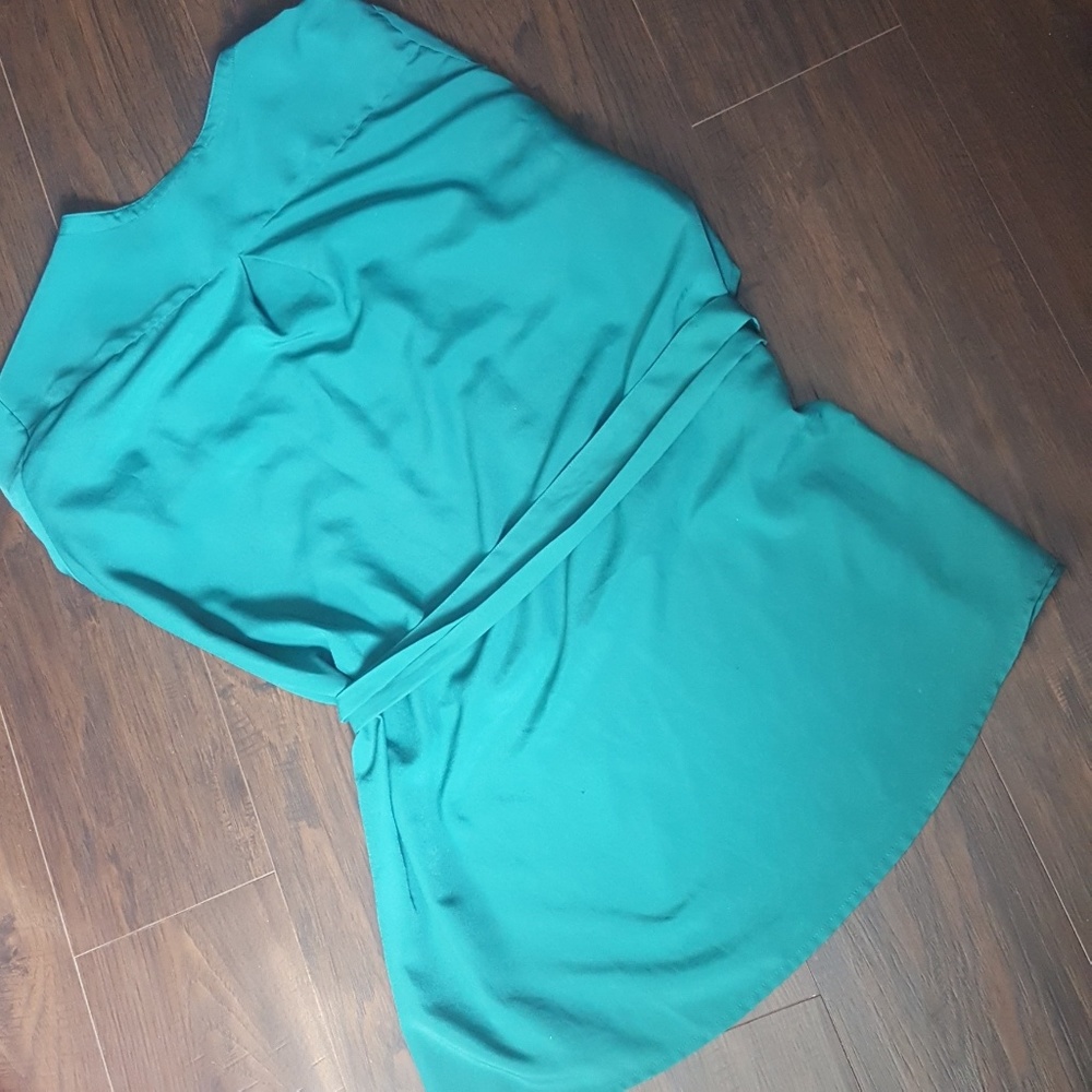 *SOLD* Calvin Klein Teal Blouse Waist Tie - Picture 5 of 8